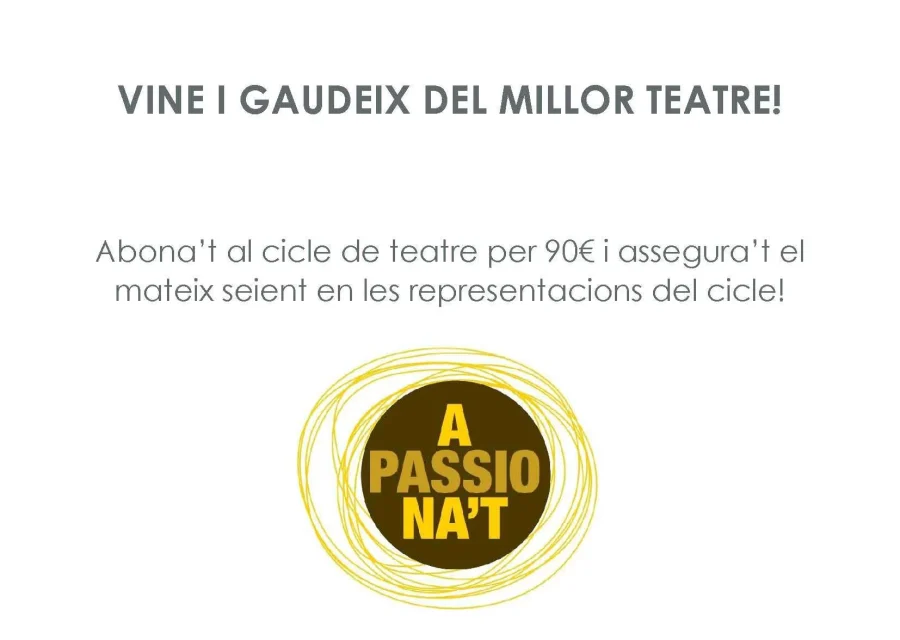 21è Cicle de Teatre Apassiona’t de Cervera 2019
