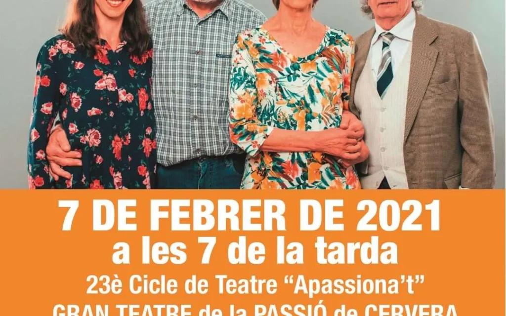 23è Cicle de teatre “Apassiona’t” de Cervera, representació d'»Un Dia Qualsevol»