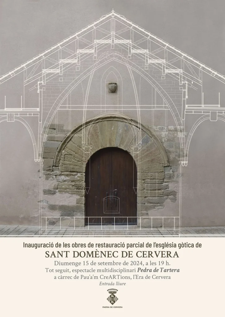 Acte d’inauguració de l’obra de restauració parcial de l’església gòtica de Sant Domènec de Cervera