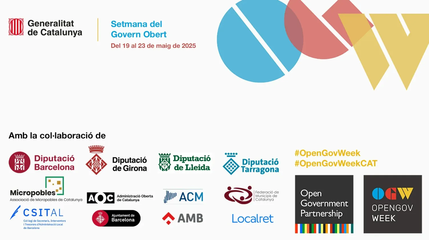 Cervera és una de les seus dels actes de la Setmana del Govern Obert