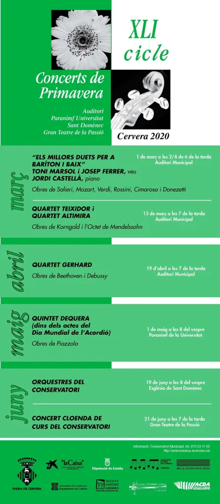 CICLE DE CONCERTS DE PRIMAVERA