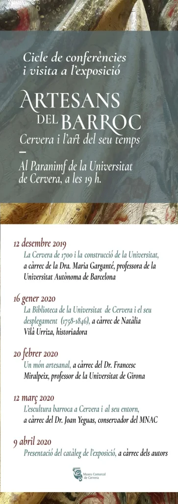 Cicle de conferències i visita a l’exposició Artesans del Barroc
