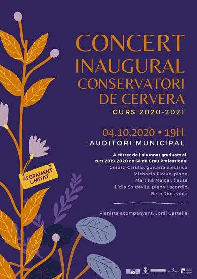 Concert inaugural del nou curs acadèmic del Conservatori
