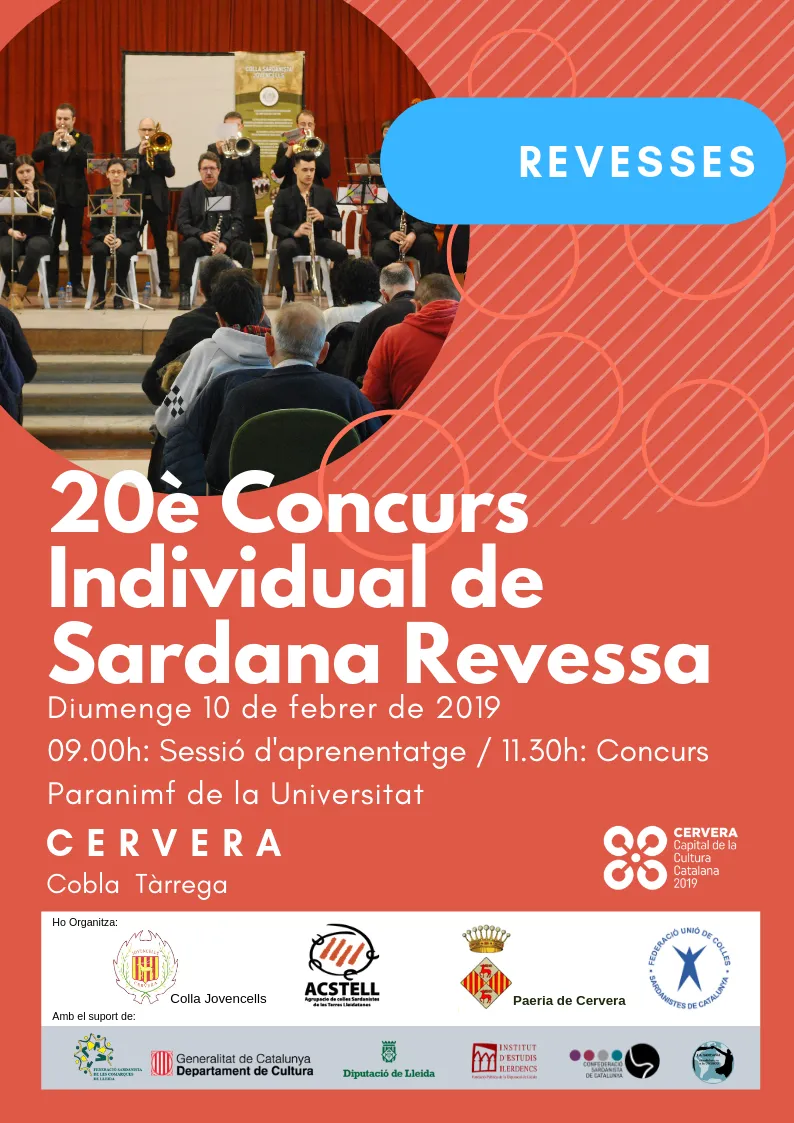 Concurs individual de sardanes revesses a Cervera