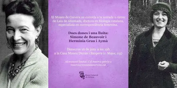 Conferència «Dues dones i una lluita: Simone de Beauvoir i Hermínia Grau i Aymà»