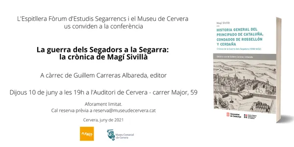 Conferència «La guerra dels Segadors a la Segarra: la crònica de Magí Sivillà»