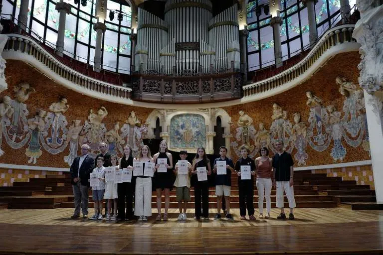 Deu pianistes del conservatori de Cervera actuen al Palau de la Música com a guanyadors d’un premi