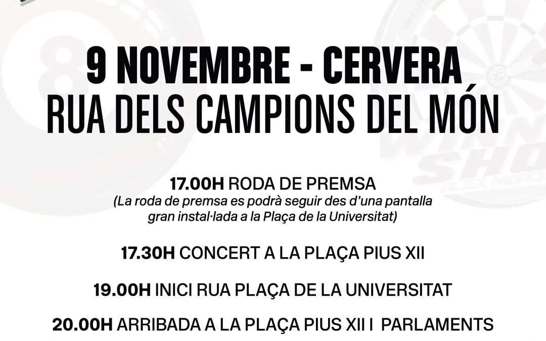 Festa grossa a Cervera per homenatjar els campions del món de motociclisme Àlex i Marc Márquez