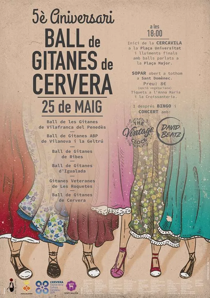 Festa del 5è aniversari del Ball de Gitanes de Cervera