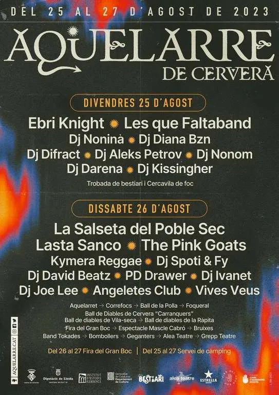 Cartell musical de l’Aquelarre 2023