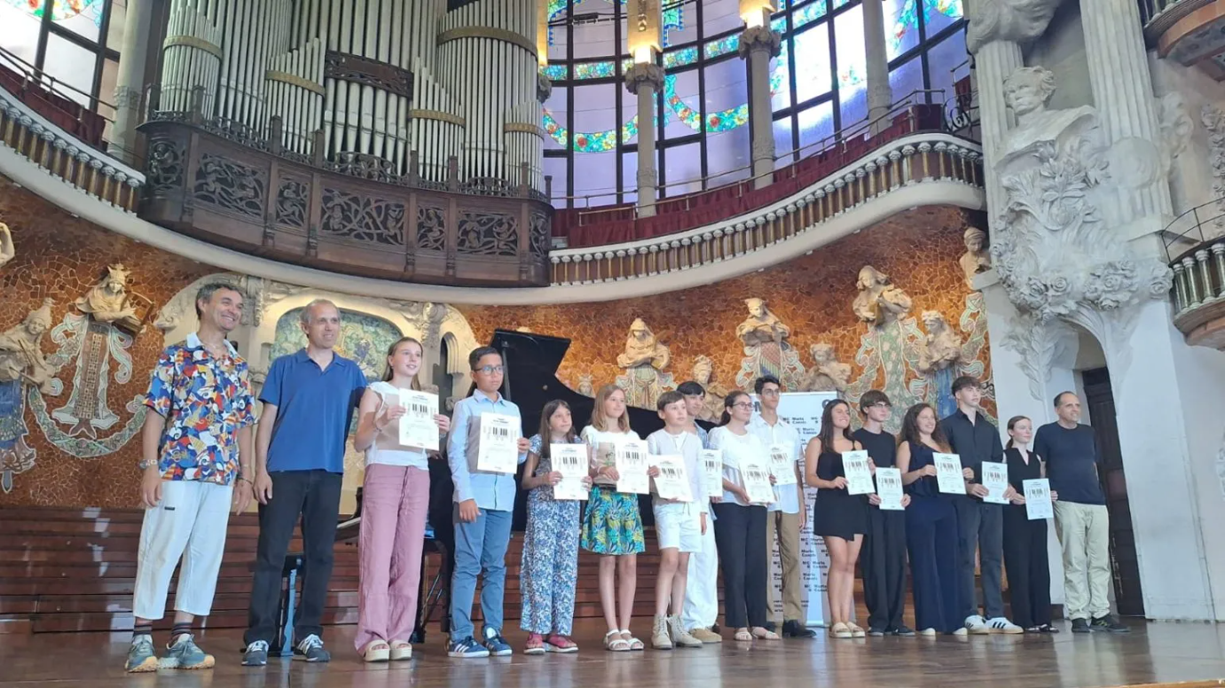 Joves pianistes cerverins actuen al Palau de la Música Catalana
