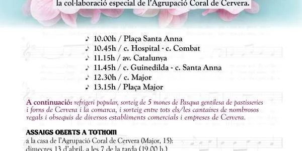 La Coral Infantil Nova Cervera torna a organitzar les Caramelles