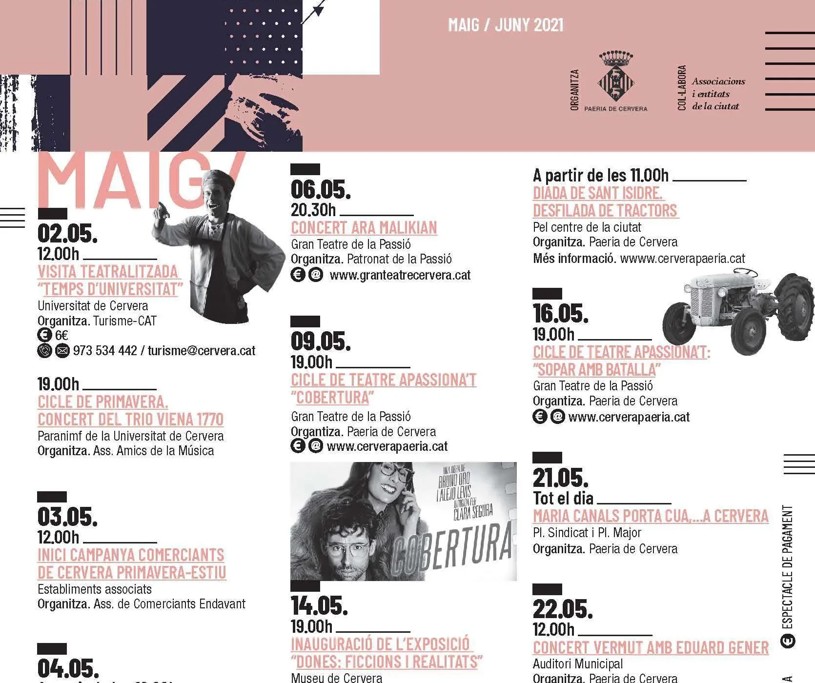 La Paeria publica “La Traça”, un recull d’activitats culturals i festives a Cervera