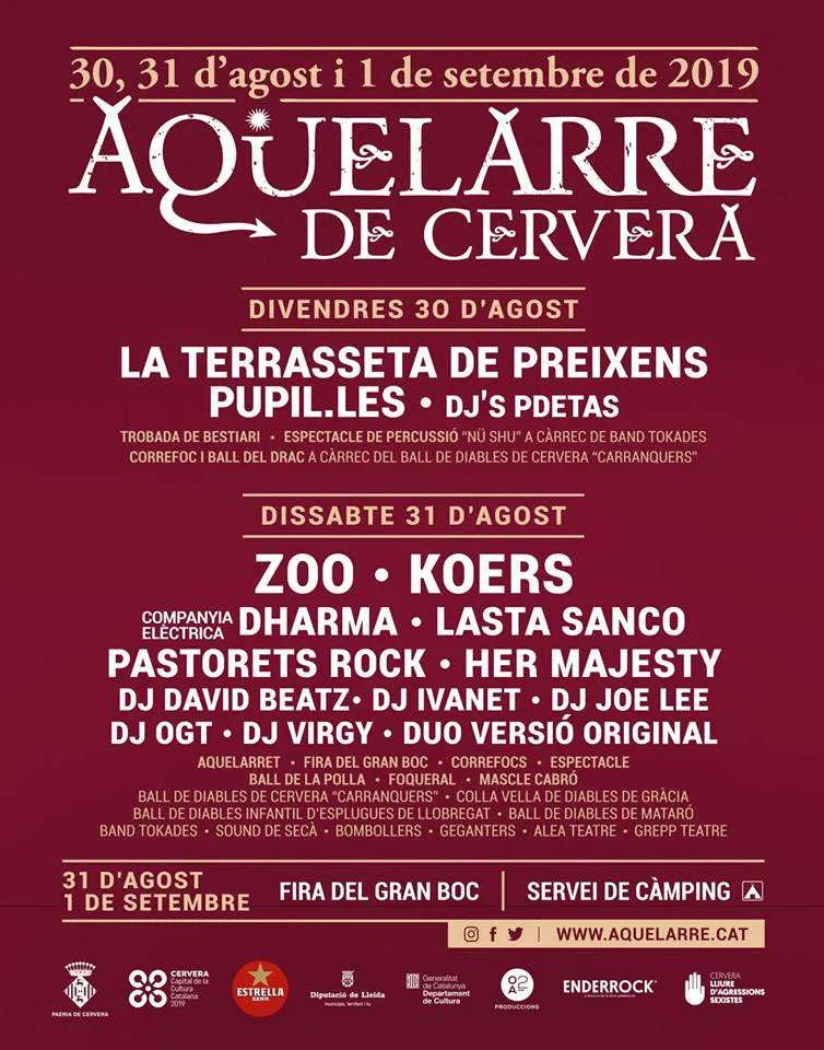 L’Aquelarre 2019 presenta la programació musical