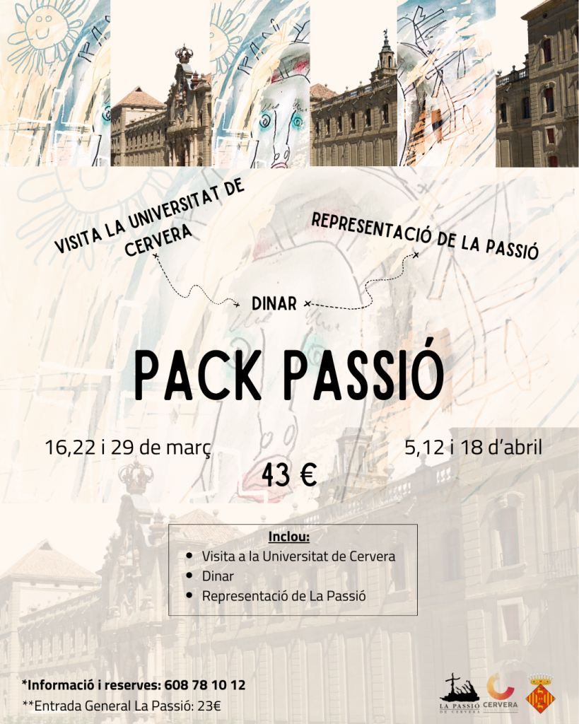 Pack Turístic La Passió de Cervera