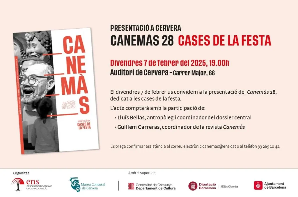 Presentació de la revista “Canemàs, 28 – Cases de la Festa”