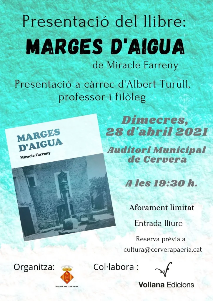 Presentació del llibre Marges d’aigua