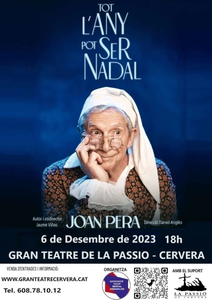Representació de «Tot l’any pot ser Nadal», amb Joan Pera