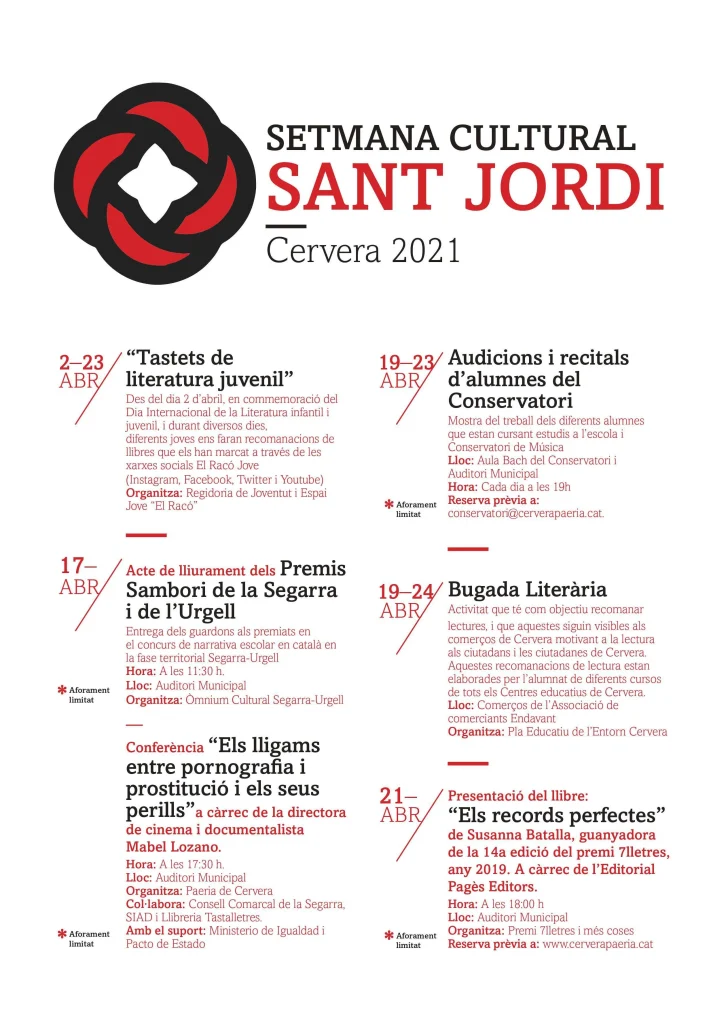 Setmana cultural Sant Jordi 2021
