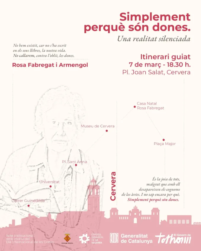El proper dissabte dia 8 de març es commemora el Dia Internacional de les Dones