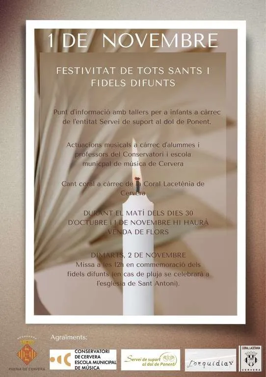 Tots Sants al cementiri de Cervera