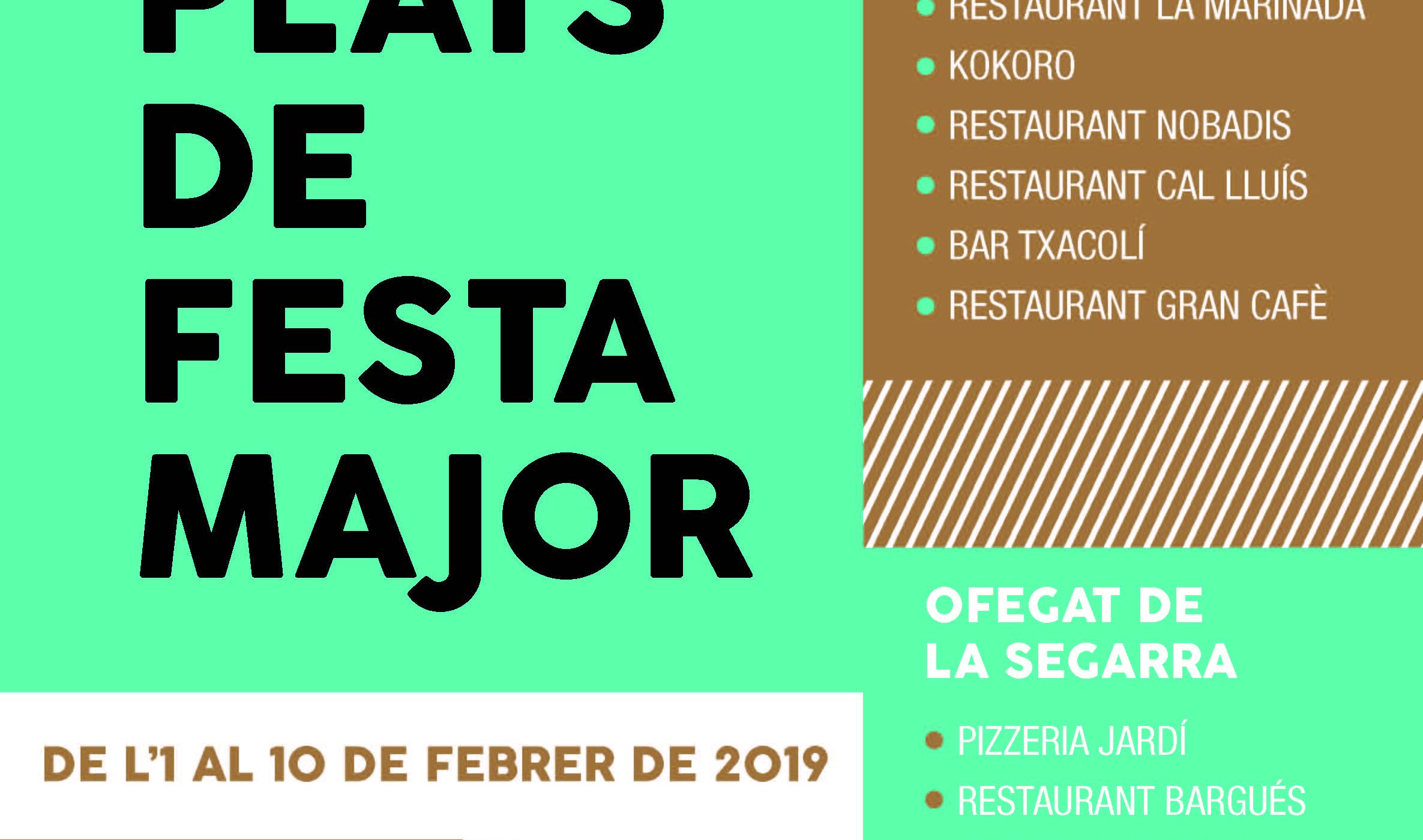 Plats de Festa Major en dotze restaurants de Cervera