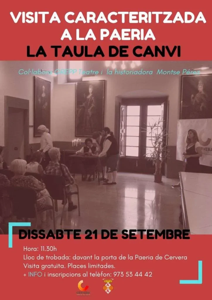 Visita caracteritzada a la Paeria: La Taula de canvi