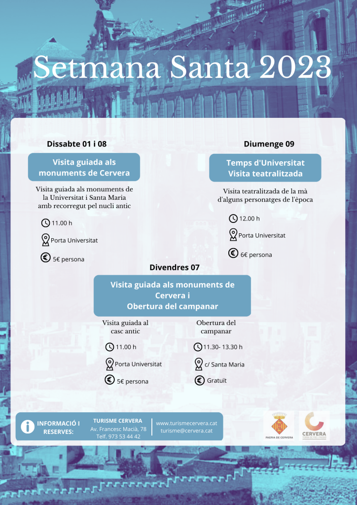 Visites Cervera setmana santa