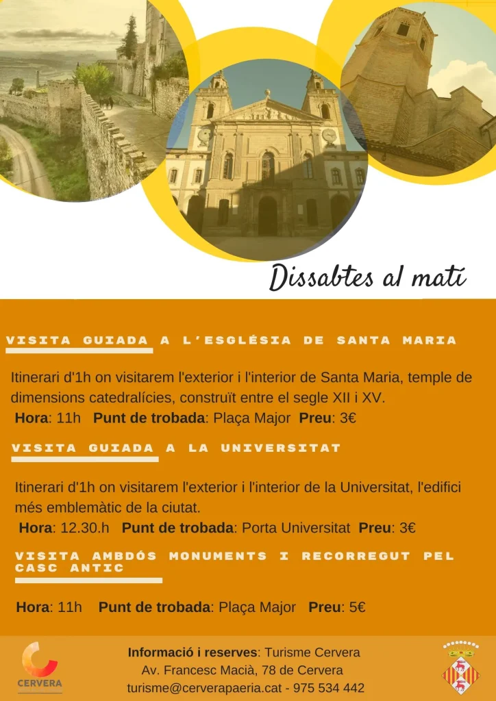 Visites Guiades als Monuments de Cervera