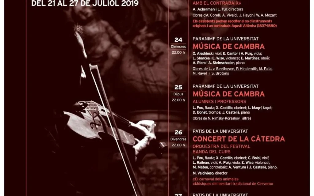 XXXIX Festival Internacional de música de Cervera