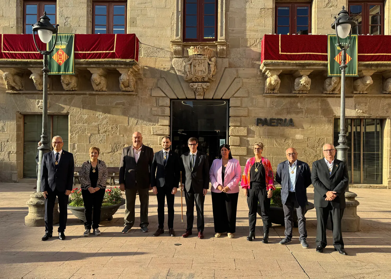 Cervera rep la visita del president de la Generalitat de Catalunya, Salvador Illa