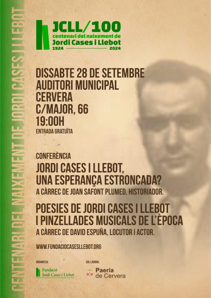 Commemoració del centenari del naixement de Jordi Cases Llebot